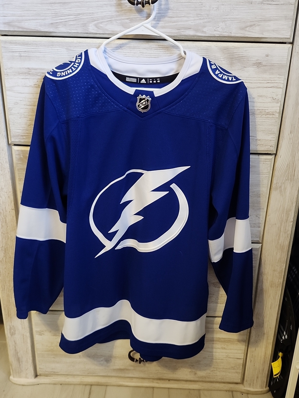 adidas Blue and White Hockey Jersey - Primegreen